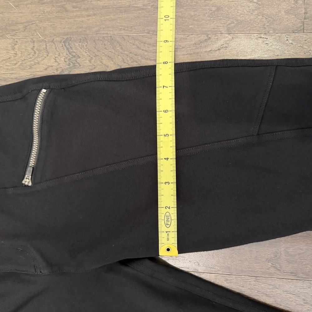 Athleta Ponte Moto Black Pants S8 Slim Fit Zip Pocket Stretch Active Travel - Picture 15 of 16